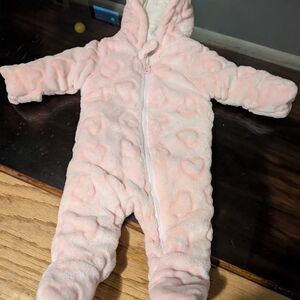 Wonder Nation Pink Heart Kids Footie